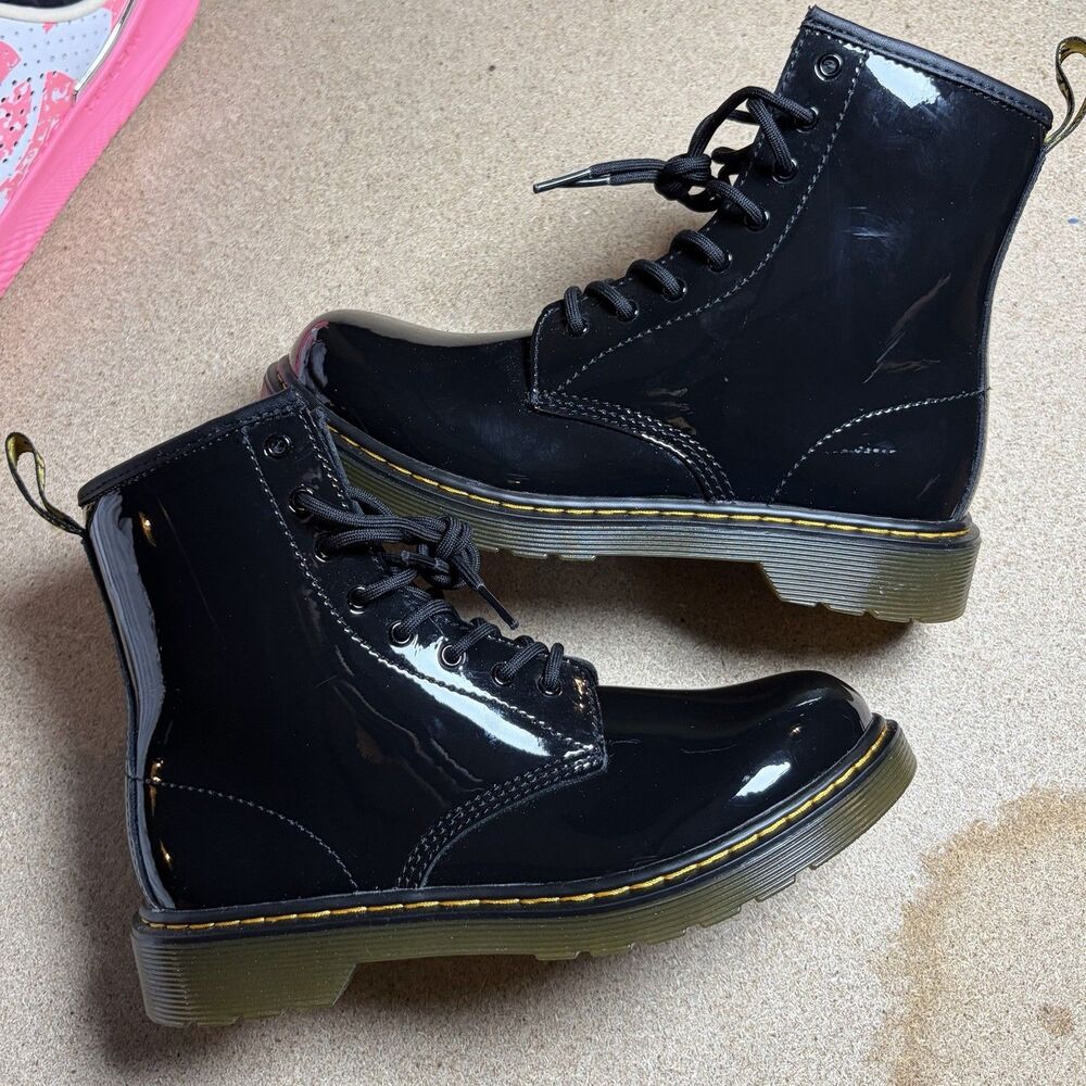Dr. Martens 1460’s Slip Resistant Leather Lace Up Combat Boots Black Men's US 5